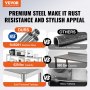 TrailBlaze NSF Stainless Steel Overshelf | 12" X 48", 400 Lb Capacity, Adjustable Height, For Commercial Kitchen & Garage