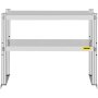 VEVOR Double Overshelf, Double Tier Stainless Steel Overshelf, 30 in. L ...