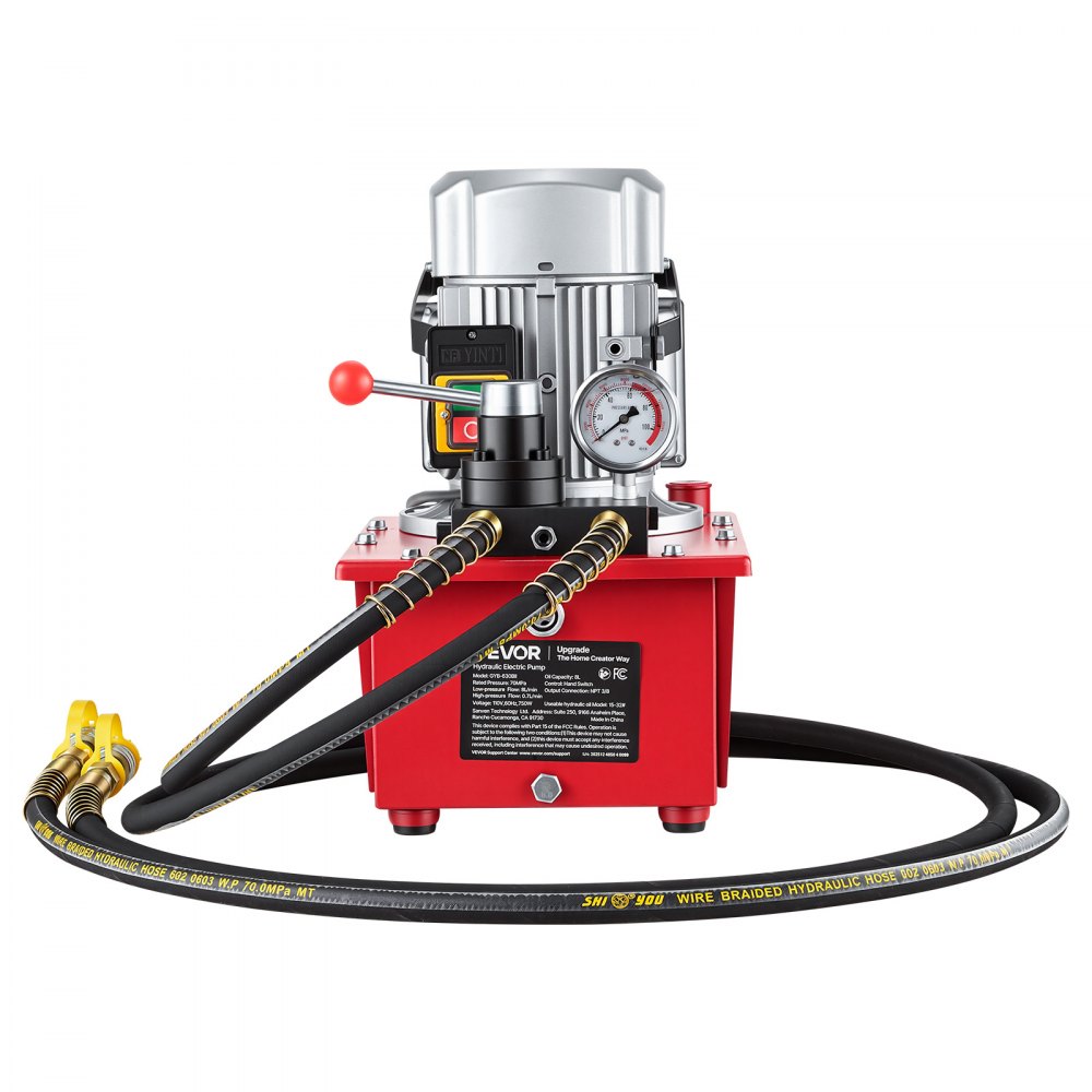 VEVOR Electric Hydraulic Pump, 750W 10,000 PSI, 120V Double Acting ...