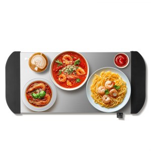 VEVOR Electric Warming Tray Buffet Food Warming w/ Temp Control Stainless Steel - Silver 2 main image 0