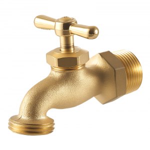 Hose Bibb 3/4" MIP x 3/4" MHT Connection Brass Outdoor Water Faucet