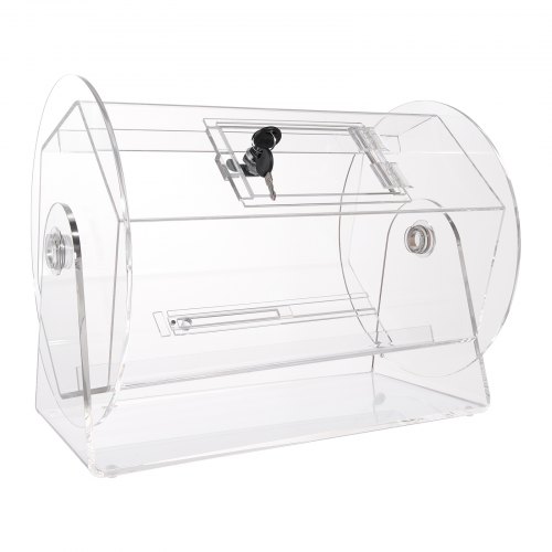 Rotator For Raffle VEVOR Acrylic Raffle Drum,Professional Raffle Ticket Spinning Cage with ...