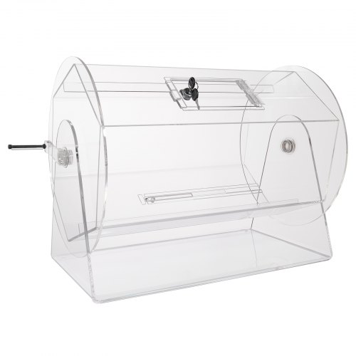 VEVOR Acrylic Raffle Drum, Holds 10000 Tickets or 300 Raffle Balls ...