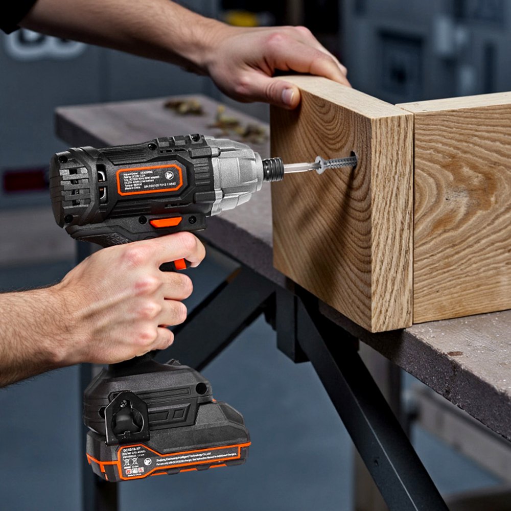 VEVOR 1/4 Inch Impact Driver – 20V, 2800RPM, 2.0Ah, 10 Piece