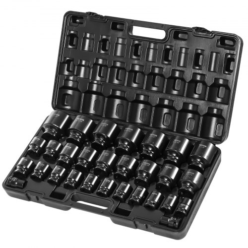 VEVOR Impact Socket Set 3 4 Inches 29 Piece Impact Sockets 6 Point Sockets Rugged Construction CR M0 3 4 Inches Drive Socket Set Impact SAE 3 4 inch 2 1 2 inch with a Storage Cage VEVOR AU