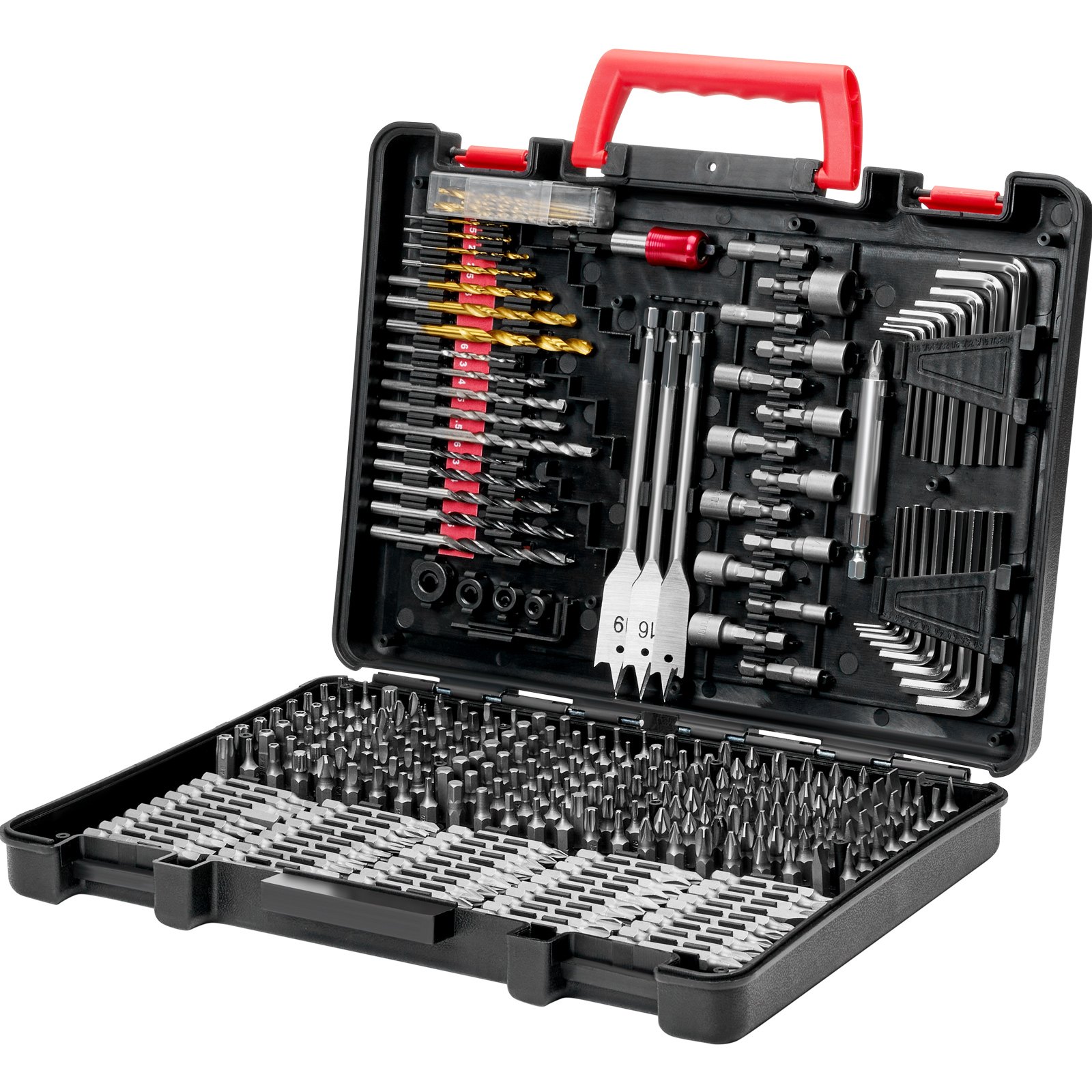 VEVOR Drill Bit Set, 318 Pieces Drill and Driver Bit Set, Screwdriver ...