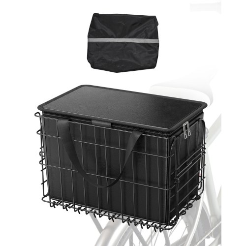 VEVOR Bike Rear Basket – Supports 50 lbs, Weighs 2.6 lbs