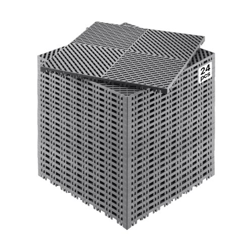 VEVOR Interlocking Drainage Floor Mats - 17.6mm, PP Tiles