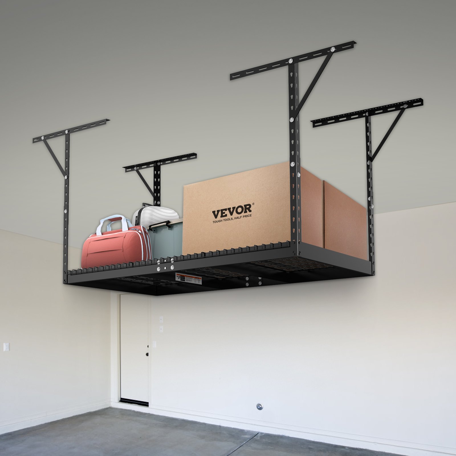 VEVOR Overhead Garage Storage Rack, 36x72 inch Garage Ceiling Storage ...