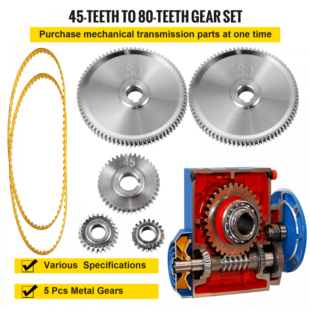VEVOR VEVOR 5PCS Gear Set for Mini Lathes, Replacement Gears VEVOR AU