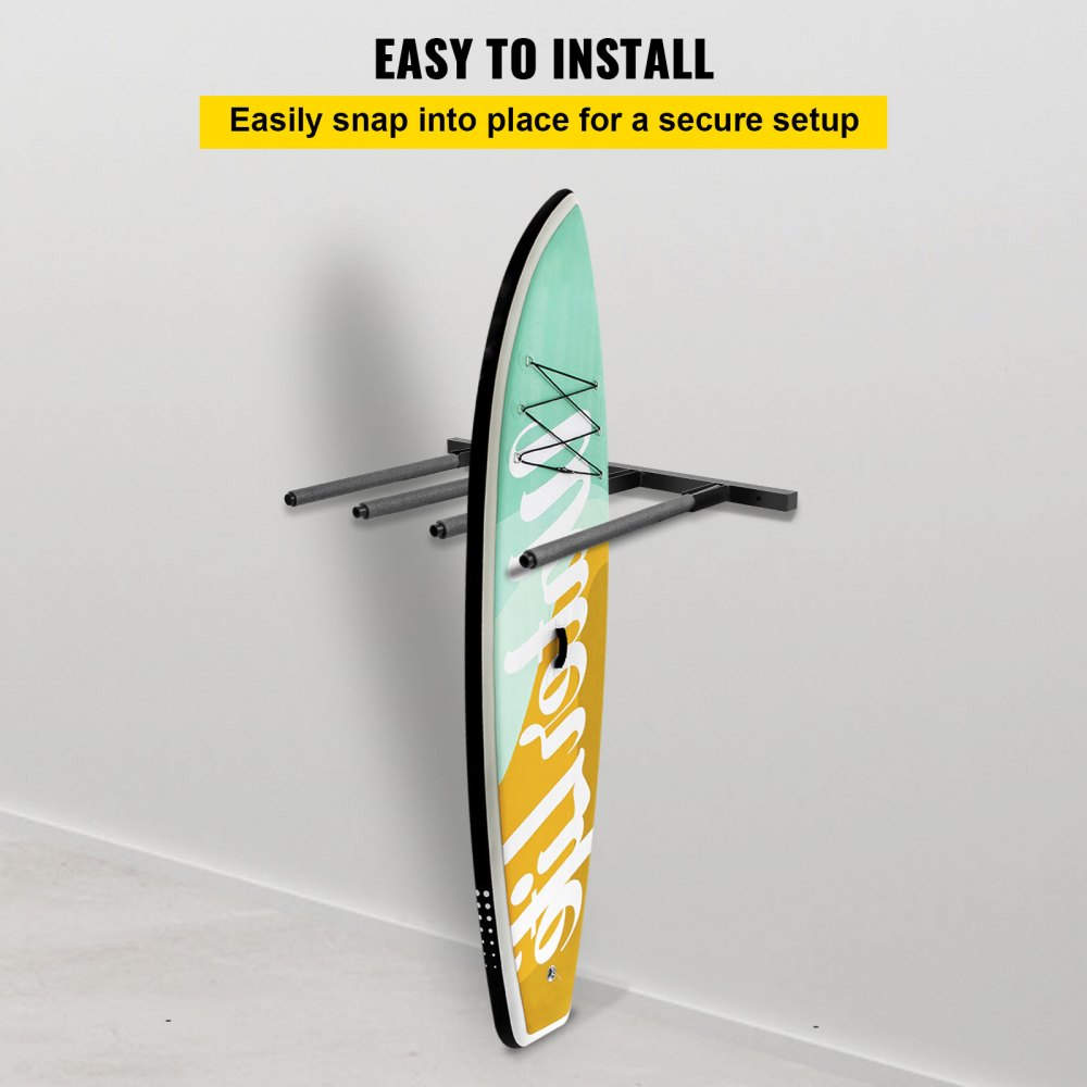Surfboard Rack Pvc VEVOR Vertical Surfboard Rack, 4 Rods Paddle Board Storage Rack, 31 ...