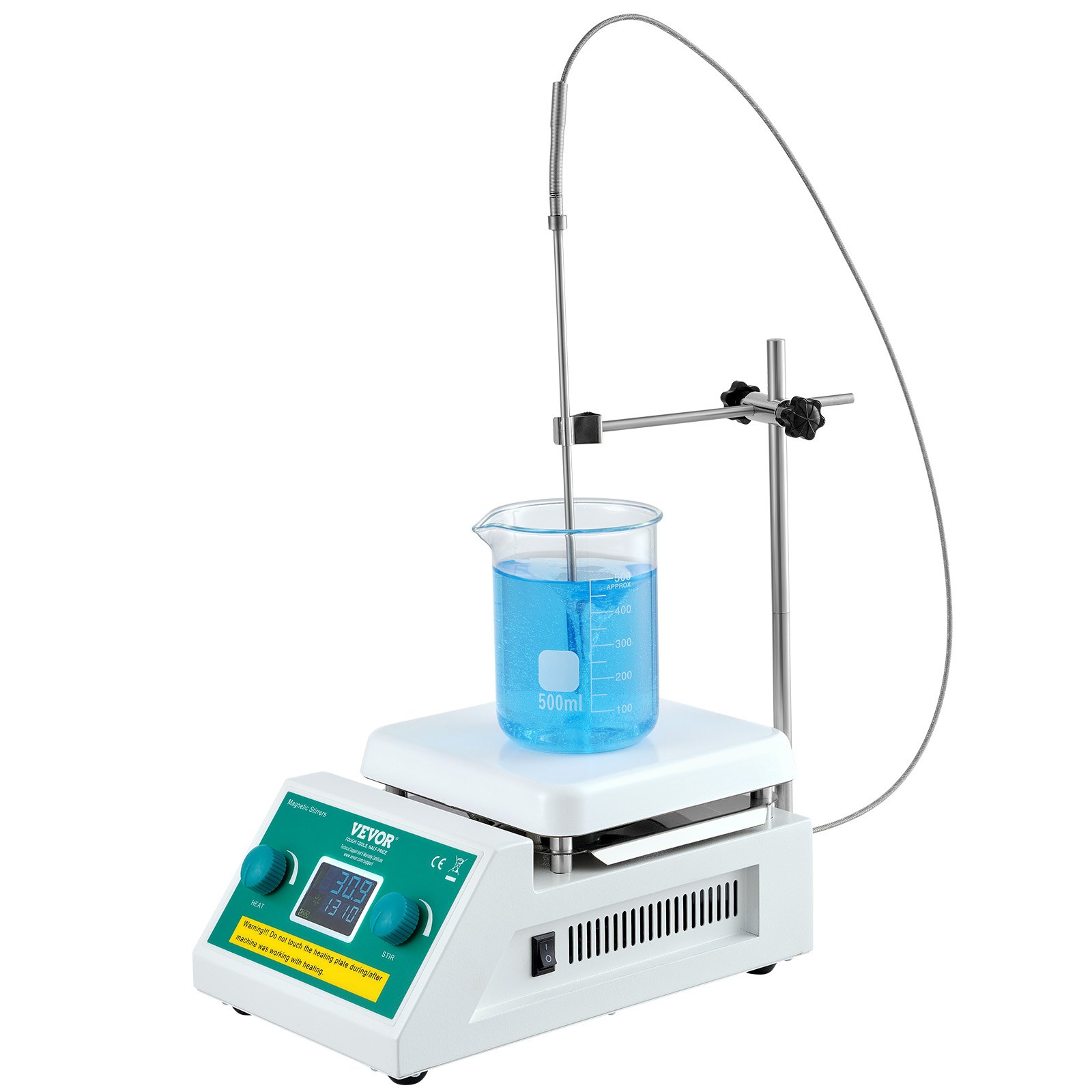 VEVOR Magnetic Stirrer Hot Plate, Max 572°F/300°C, 0-2000 RPM Hot Plate ...