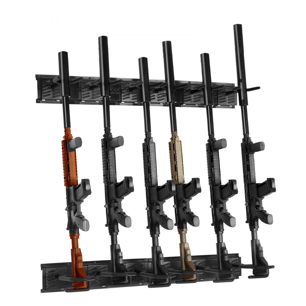 VEVOR VEVOR Gun Rack, Indoor Gun Rack Wall Mount, 6-Slot Vertical Rifle ...