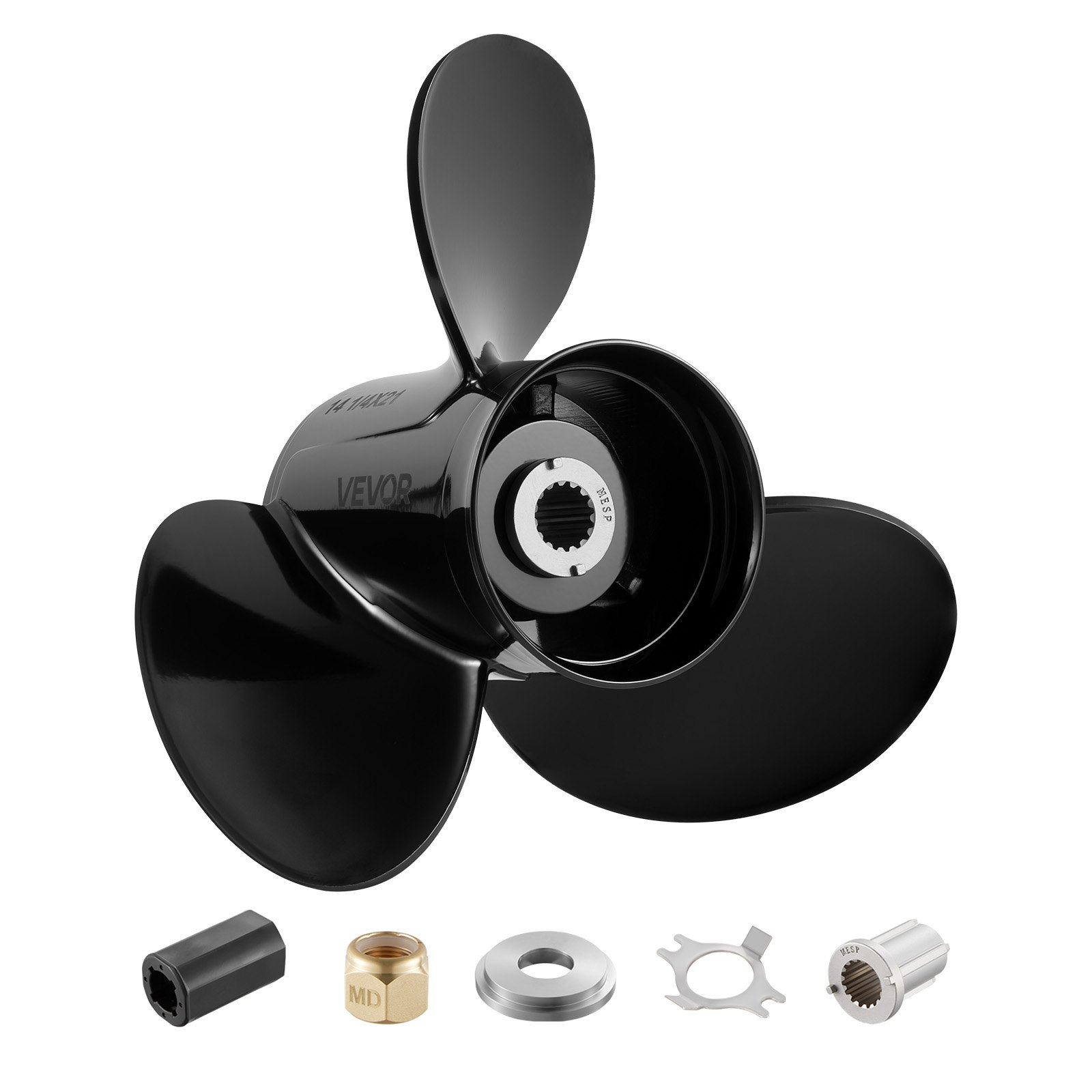 Boat Propeller Rotation VEVOR Engine Outboard Propeller – 3-Blade, 14.25x21