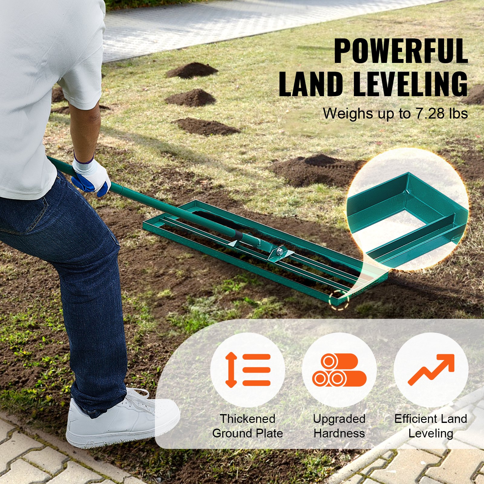 VEVOR Lawn Leveling Rake 30 x10 Level Lawn Tool Heavy duty Lawn VEVOR Lawn Leveling Rake 30 x10 Level Lawn Tool Heavy duty Lawn