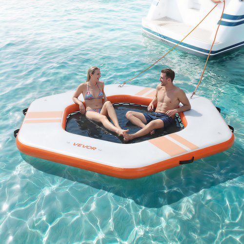 VEVOR Inflatable Floating Dock, 8.5x8.5 FT Inflatable Dock