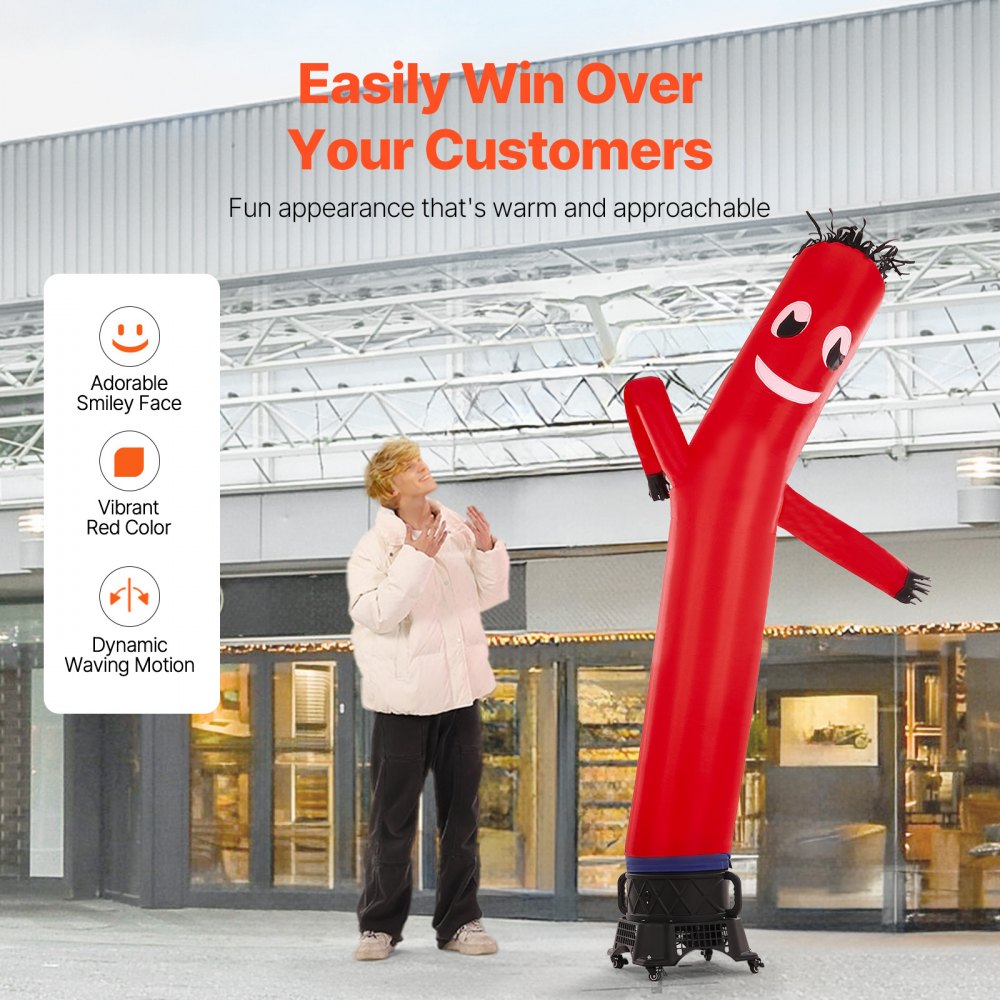 Inflatable Tube Man Sign 10 ft Air Dancers Wacky Waving Inflatable Tube Man with 9/10 HP Blower ...