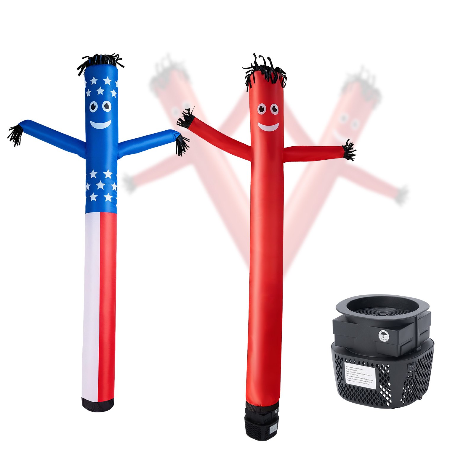 VEVOR Inflatable Tube Man with Blower, 8 ft Tall, Wacky Waving Wind ...