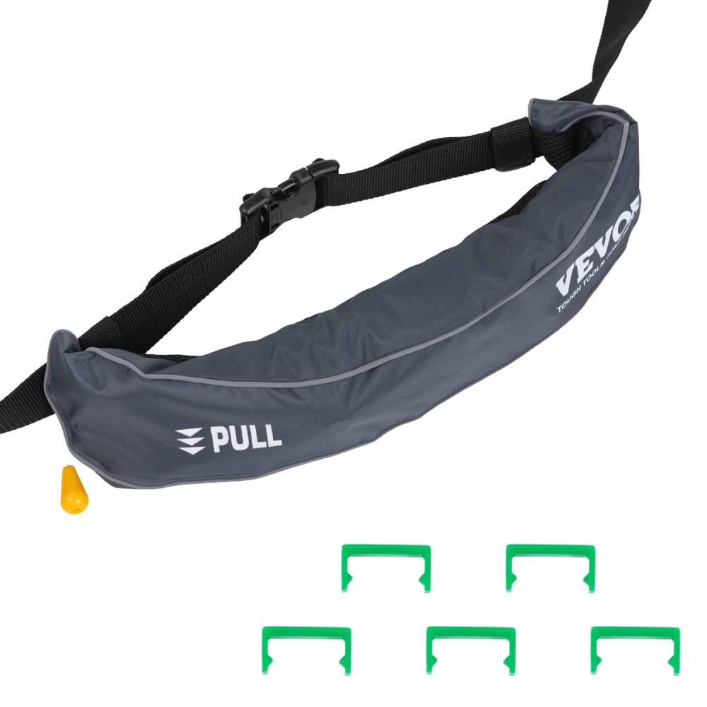 VEVOR Manual Inflatable Belt Pack for Adults, 105N Buoyancy, Over 80 ...