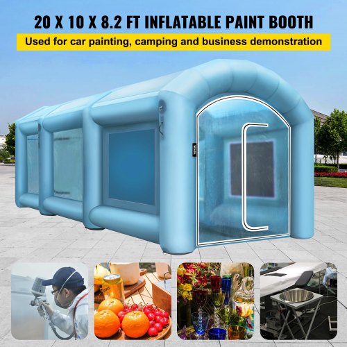 VEVOR Inflatable Spray Booth Car Paint Tent 20 x 10 x 8 ft w