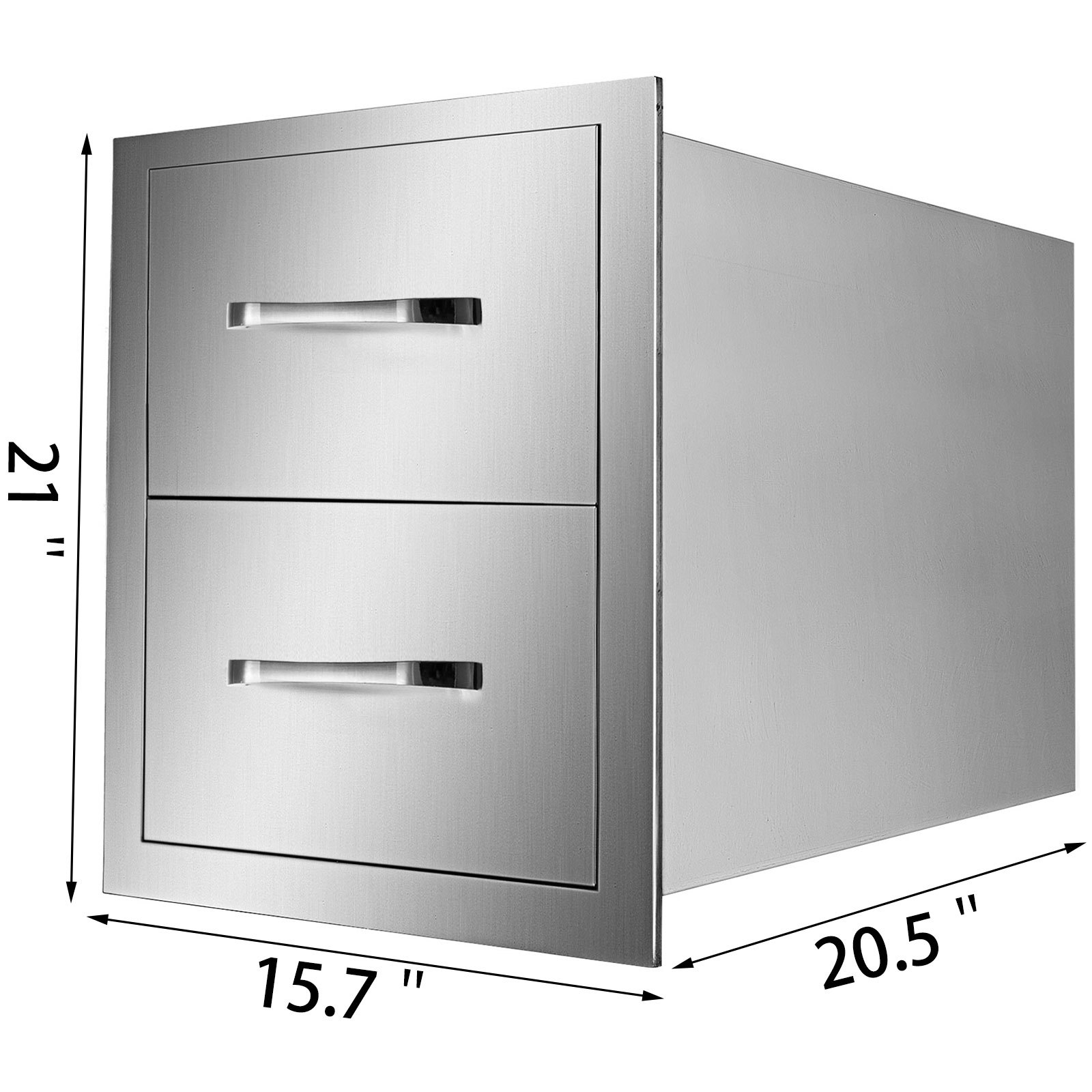 VEVOR Outdoor Kitchen Drawers 16" W x 21" H x 20.5" D, Flush Mount