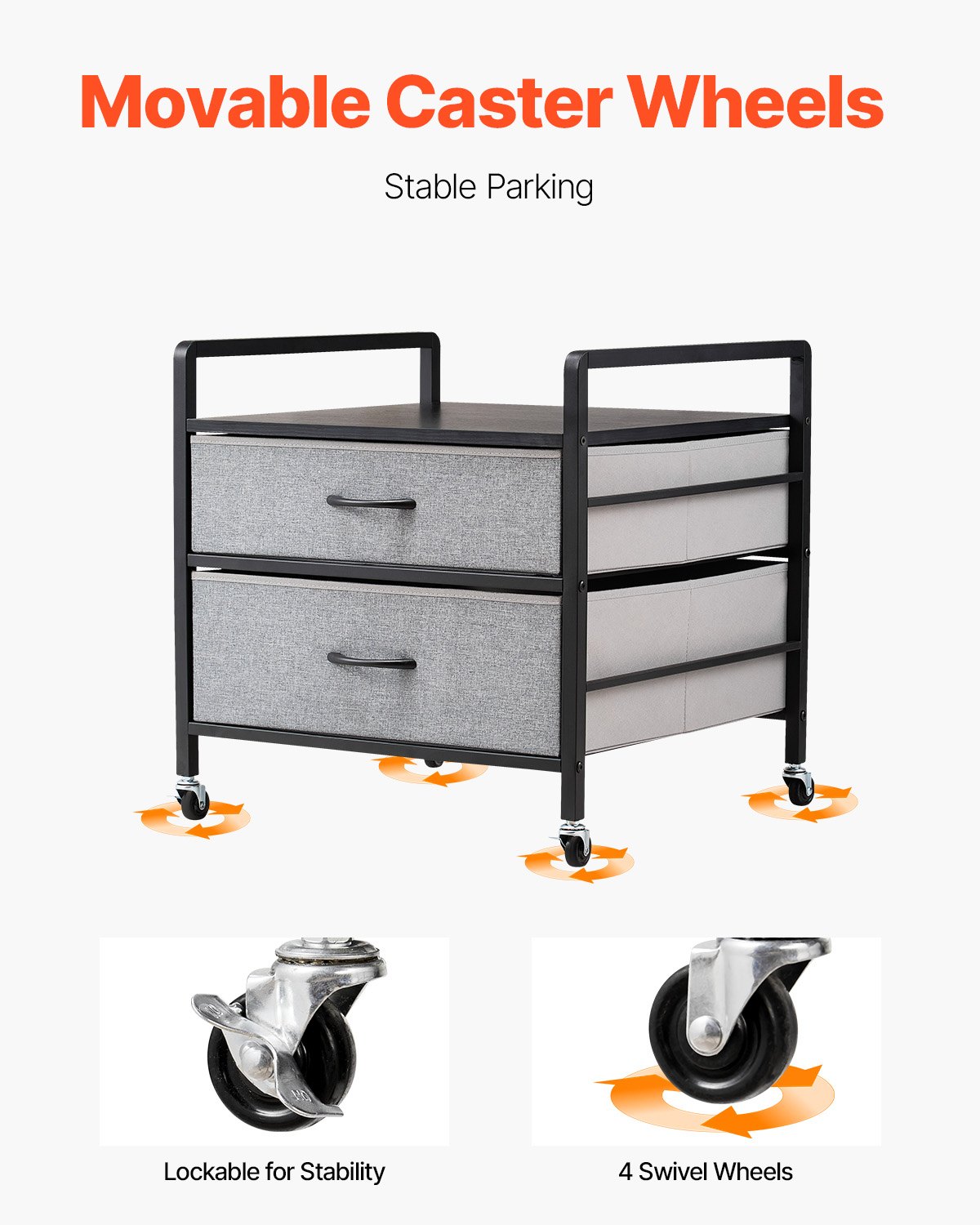 VEVOR Stand for a Mini Fridge – Storage Shelf with Mobility