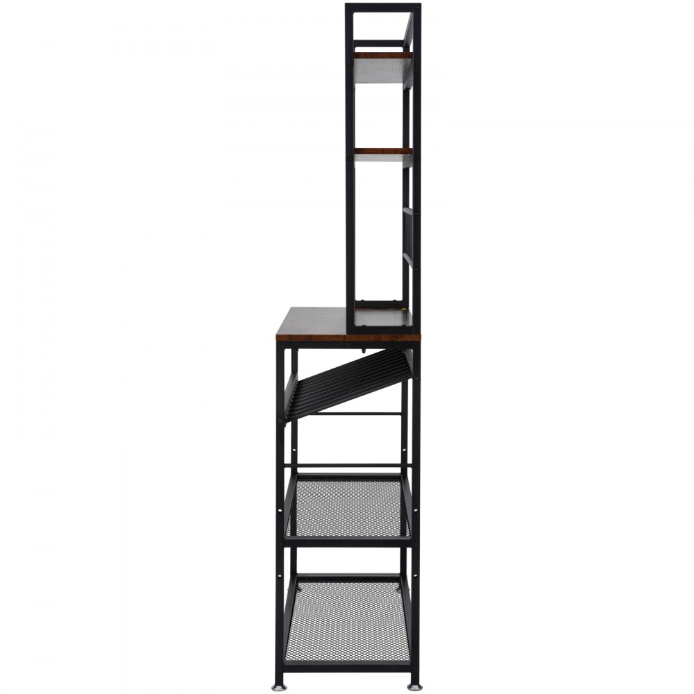 VEVOR Kitchen Wine Baker's Rack, Microwave Oven Stand, 6-Tier Kitchen ...