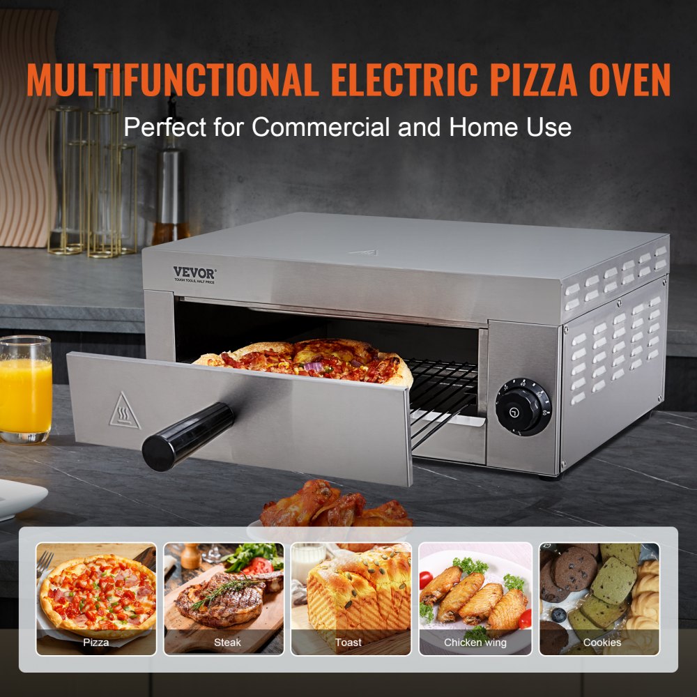 VEVOR Electric Countertop Pizza Oven 12inch, 1500W Commercial Pizza