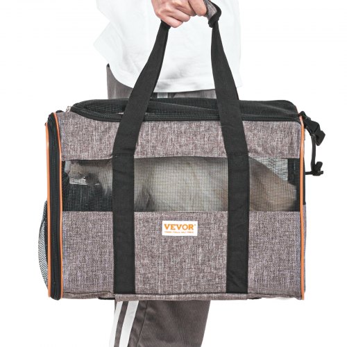VEVOR Cat Carrier with Wheels, Airline Approved Rolling Pet