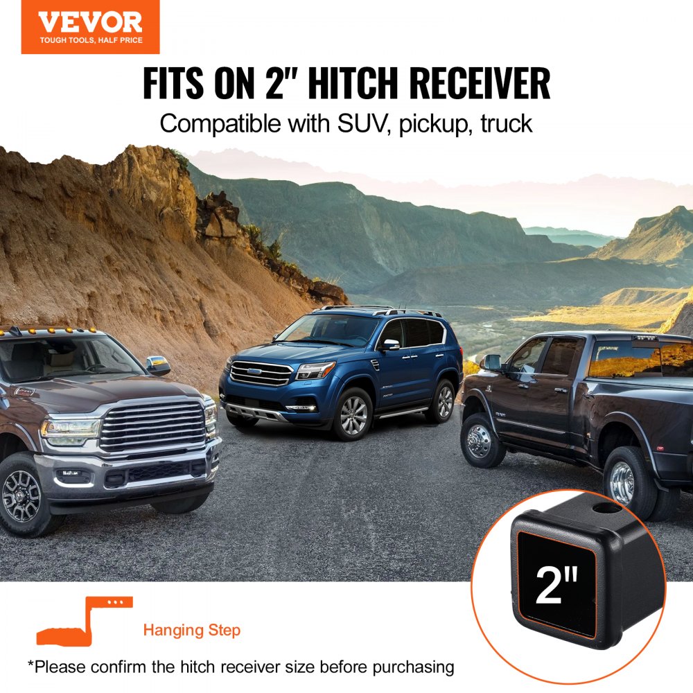 VEVOR 2 Inch Receiver Hitch Step – 350 lbs, 26.1 Inch Wide