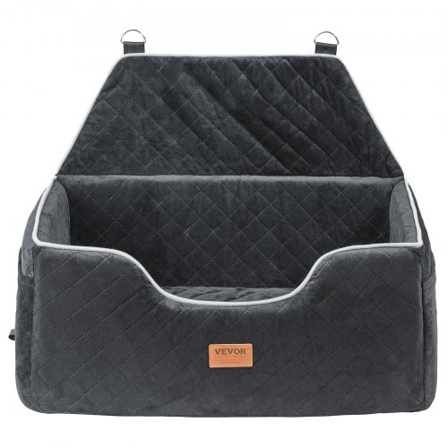 Dog Booster Car Seat For Small/Medium Dogs Up To 55 Lbs - Dark Gray, Oxford Fabric