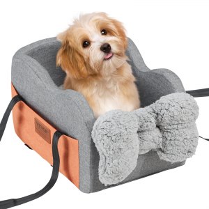 Siège Auto Pour Chien - Rehausseur Console Centrale Pour Petit Chien, Noir Taille L (33x28x20 Cm)