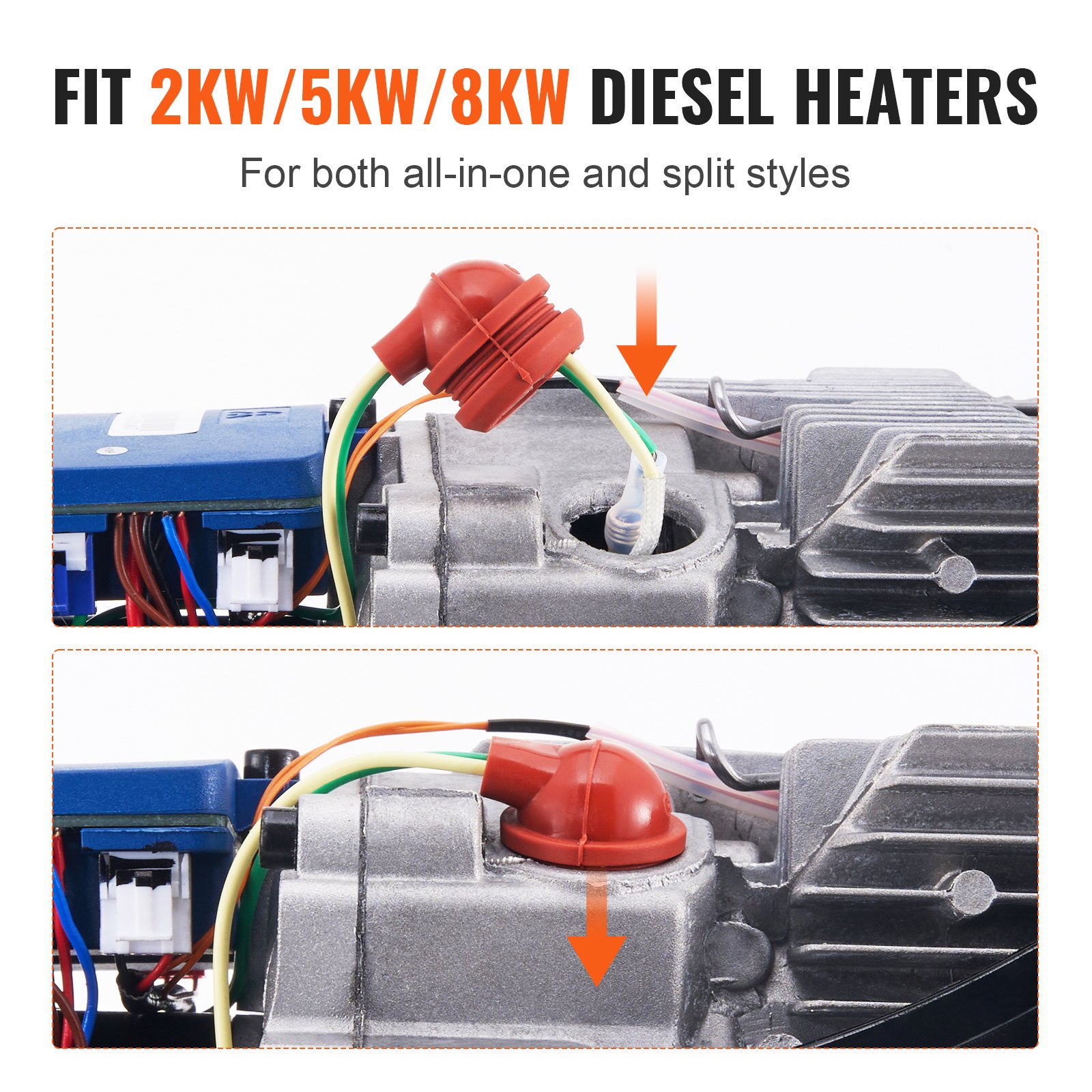 VEVOR Diesel Heater Glow Plug Kit, Ceramic Glow Plug Repair Kit, Air ...