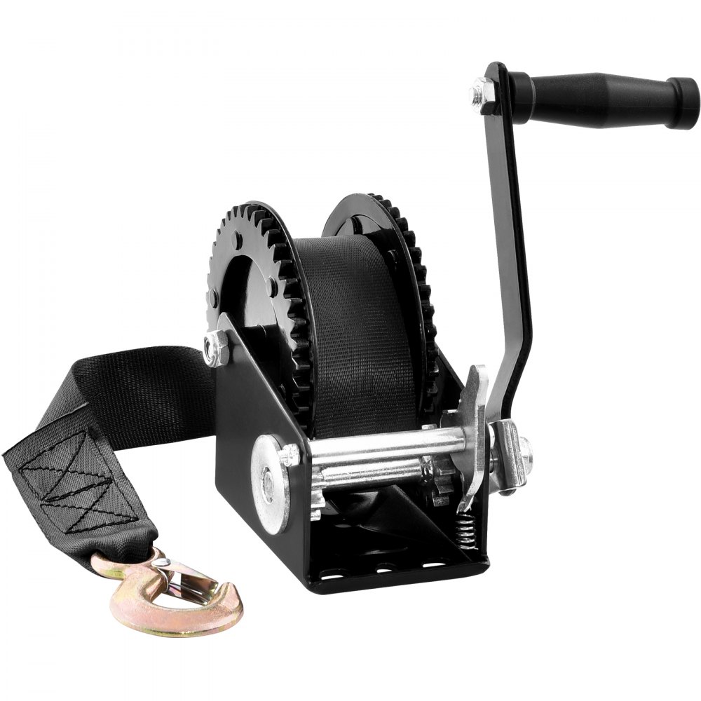 Hand Winch 2000 lbs Pulling Capacity Boat Trailer Winch Heavy Duty Rope Crank VEVOR