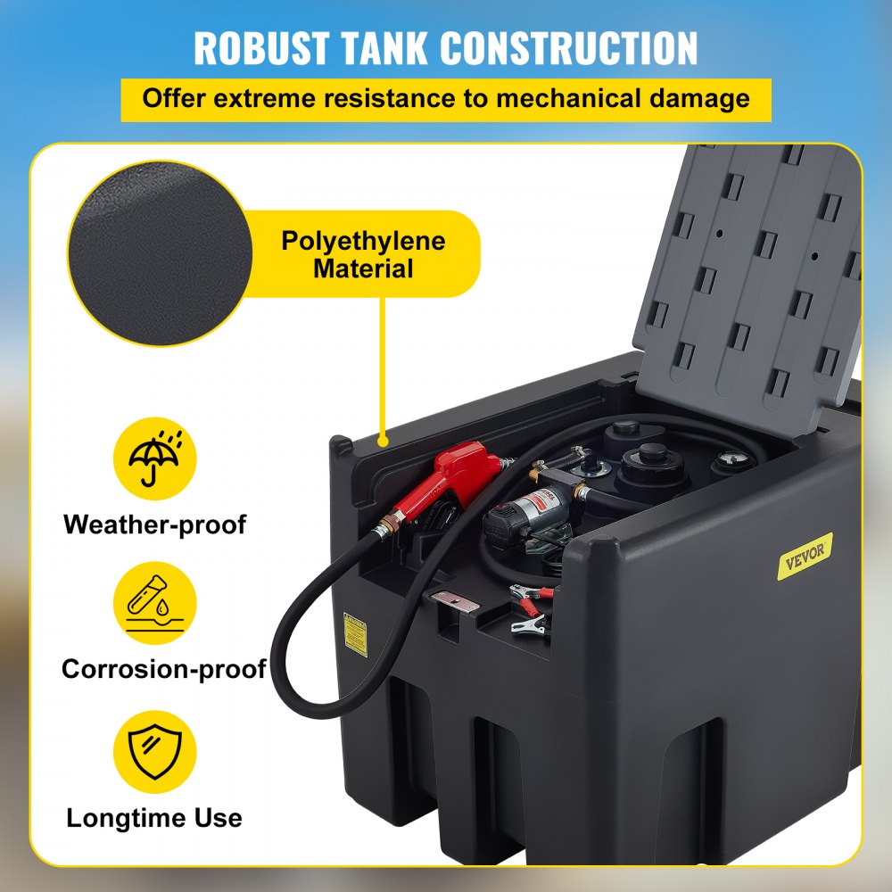 VEVOR Portable Diesel Tank 116 Gallon Capacity Diesel Fuel Tank With   Portable Diesel Tank F2 