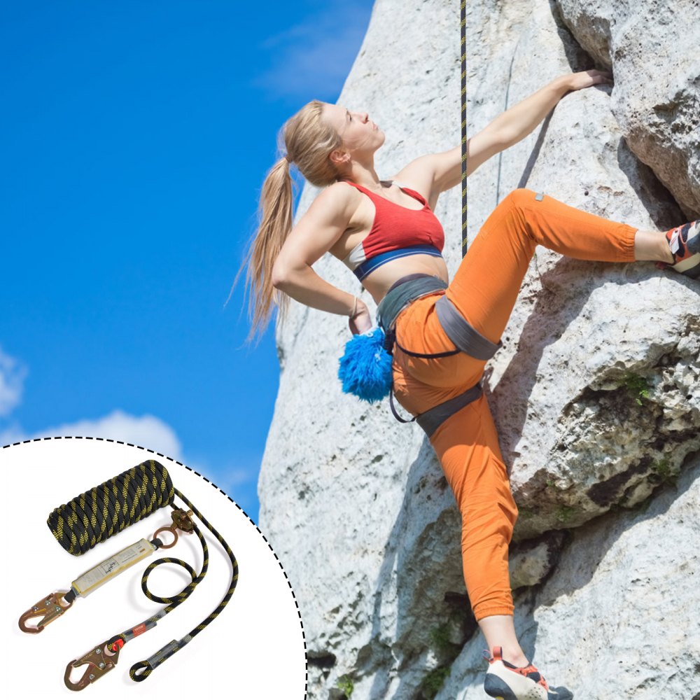 VEVOR Vertical Lifeline Assembly, 0.55'' x 25' Fall Protection Rope ...