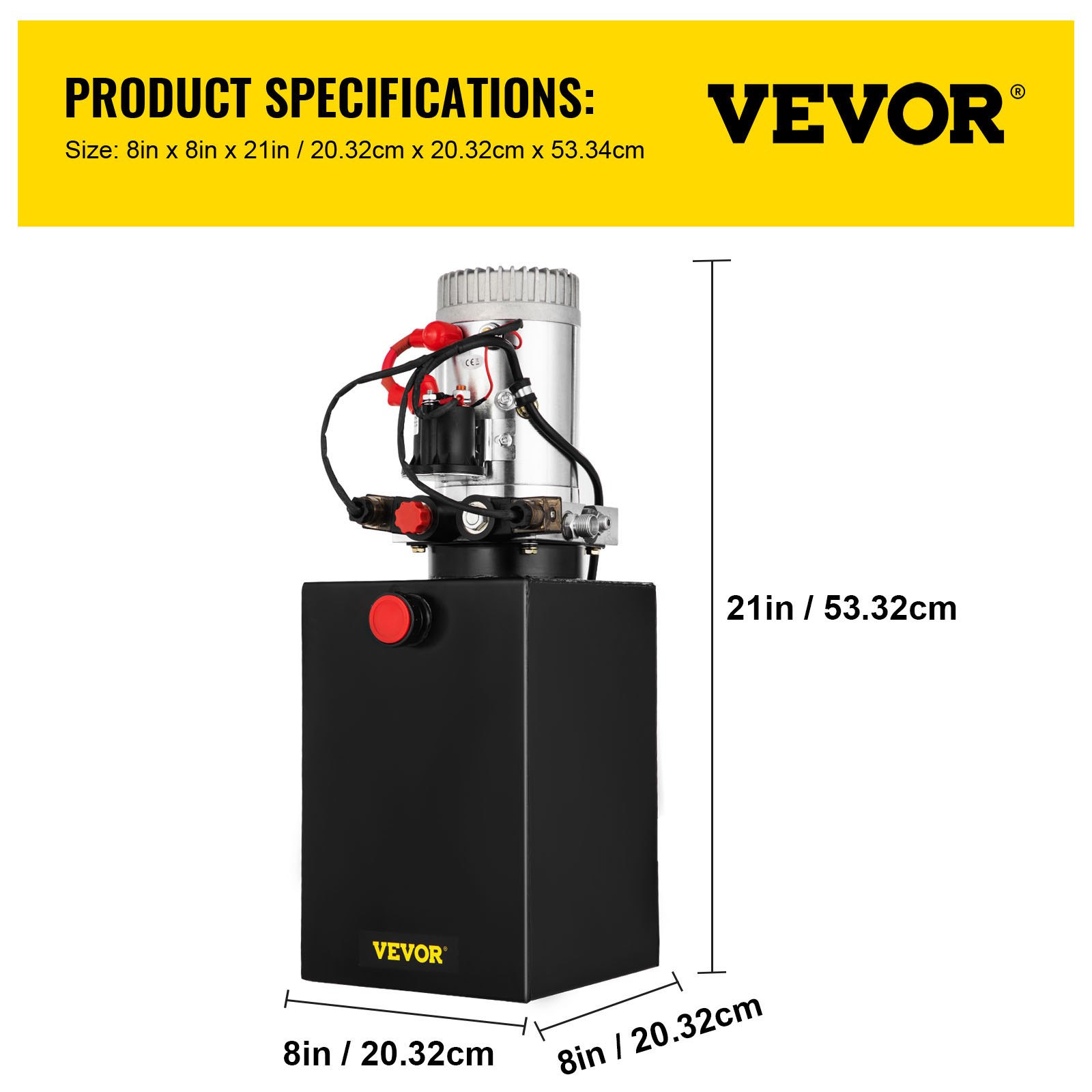 VEVOR Hydraulic Pump Double Acting Hydraulic Power Unit 12V DC Dump ...