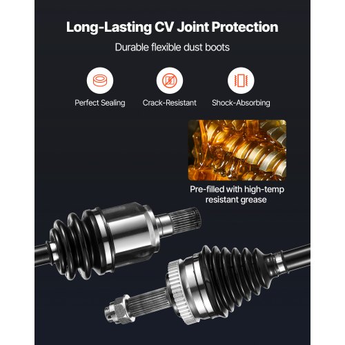 VEVOR CV Axle Shaft Assembly, 2 Pieces Front Left & Right (Driver