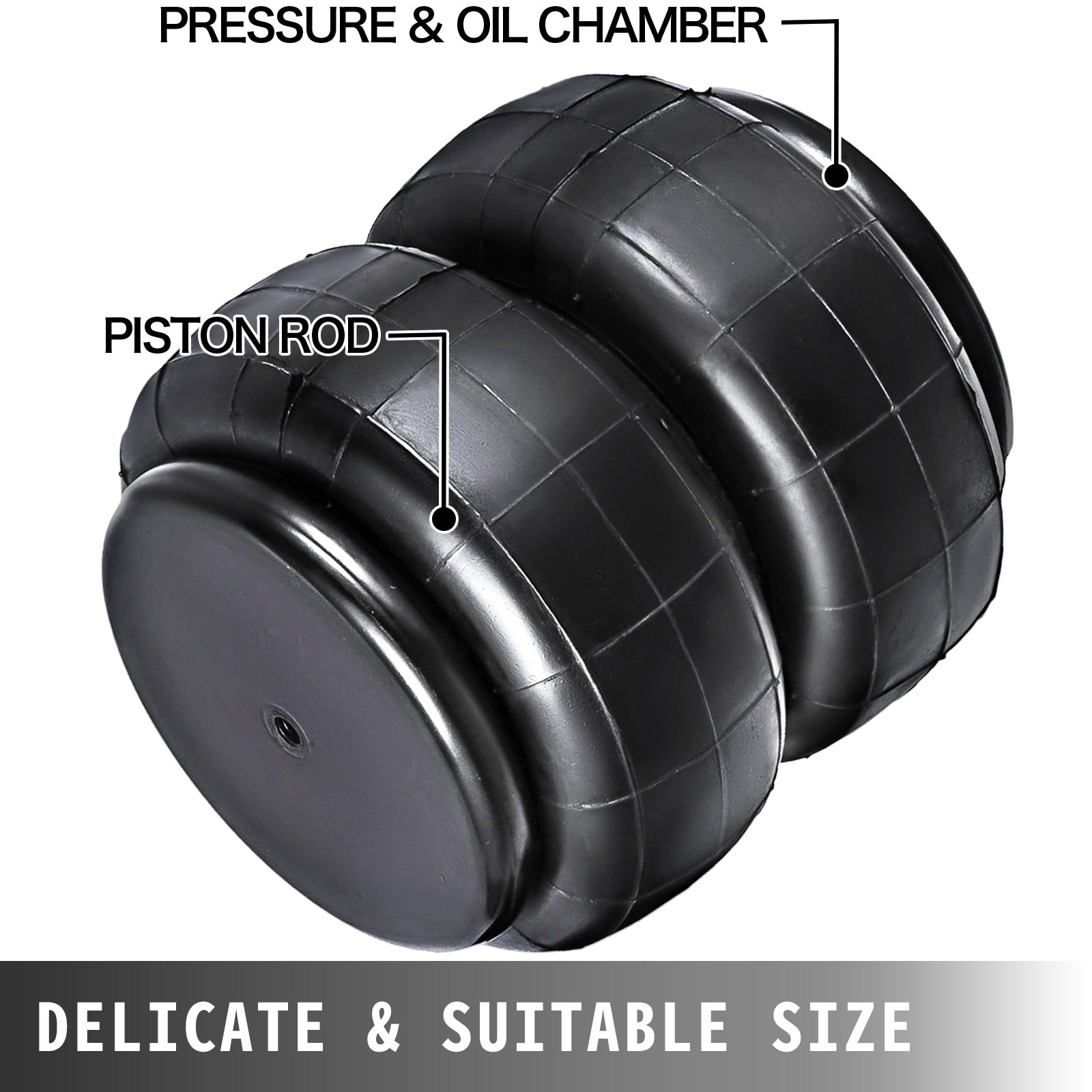 2 Air Lift Dominator D2600 Air Bags Single Port 1/2"npt Air Springs