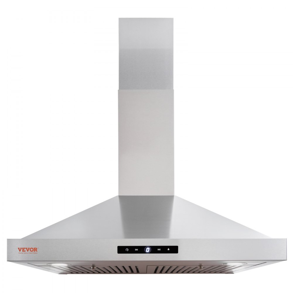 VEVOR Wall Mount Range Hood, Ductless Chimney-Style Kitchen Stove Vent ...