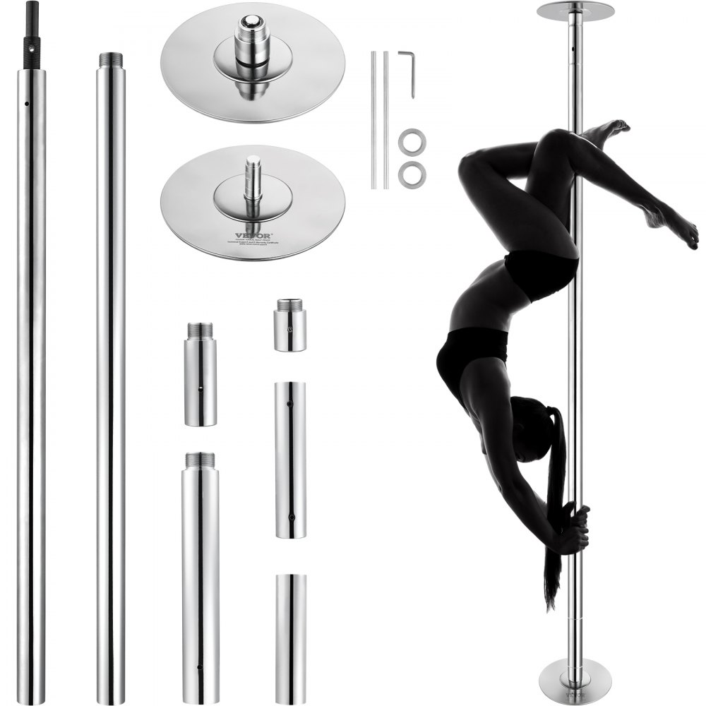 AW 45mm Spinning Static Dance Pole Kit Portable Dancing Pole for Club shops Home Exerc