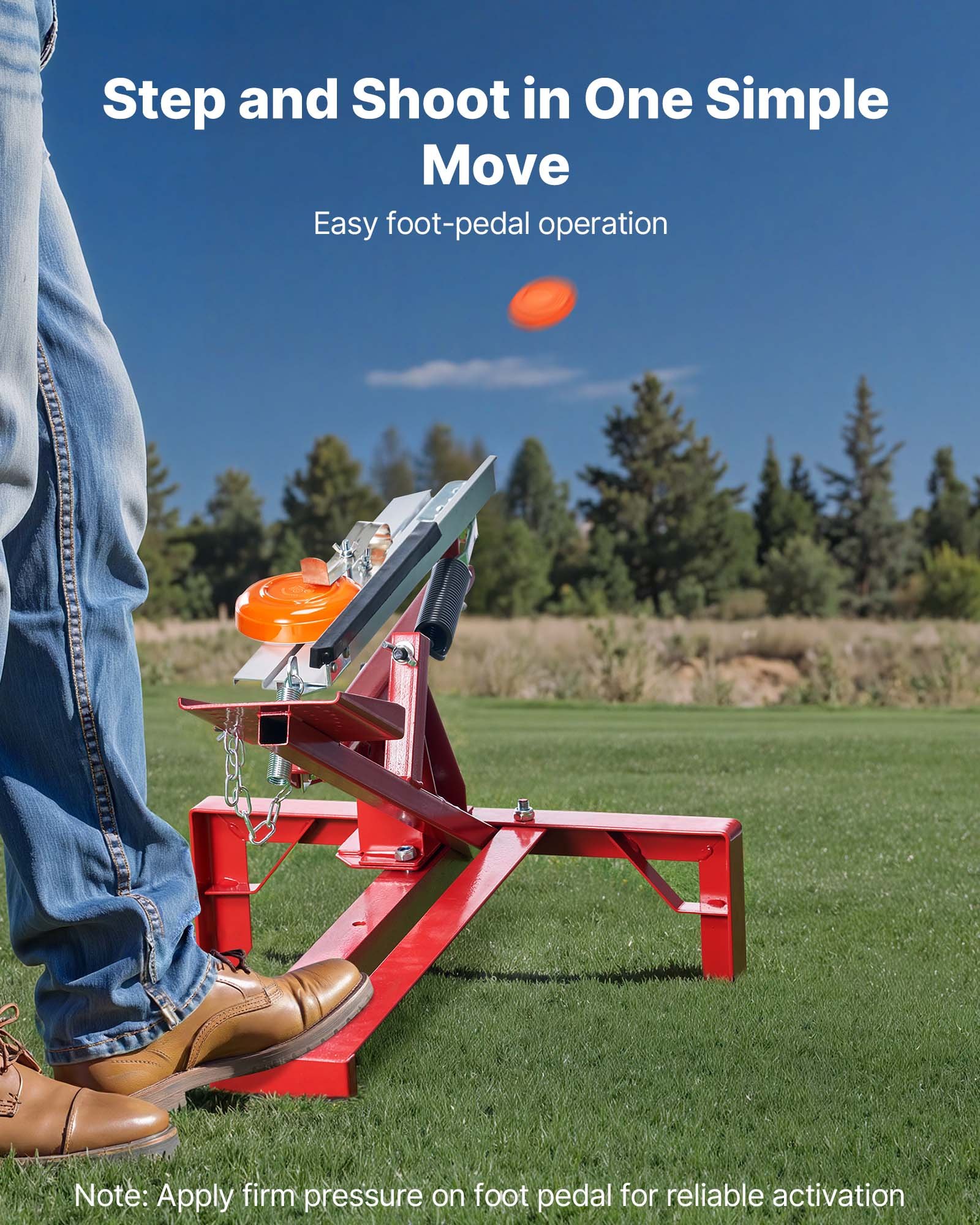 VEVOR Clay Target Thrower, 30+ Yards Single/Double Clay Pigeon Thrower ...