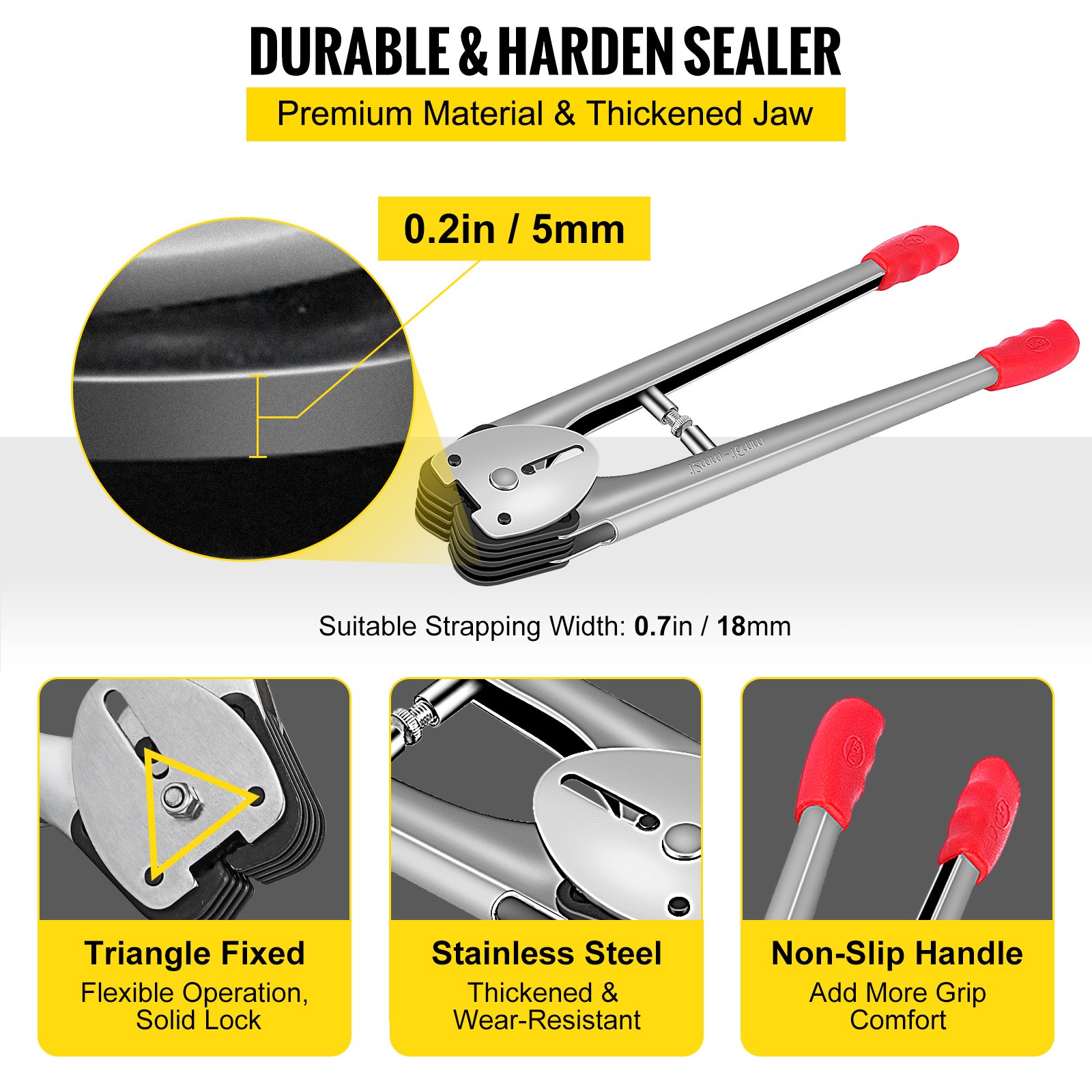 VEVOR Manual Pallet Strapping Banding Kit, PET/PP Manual Strapping ...