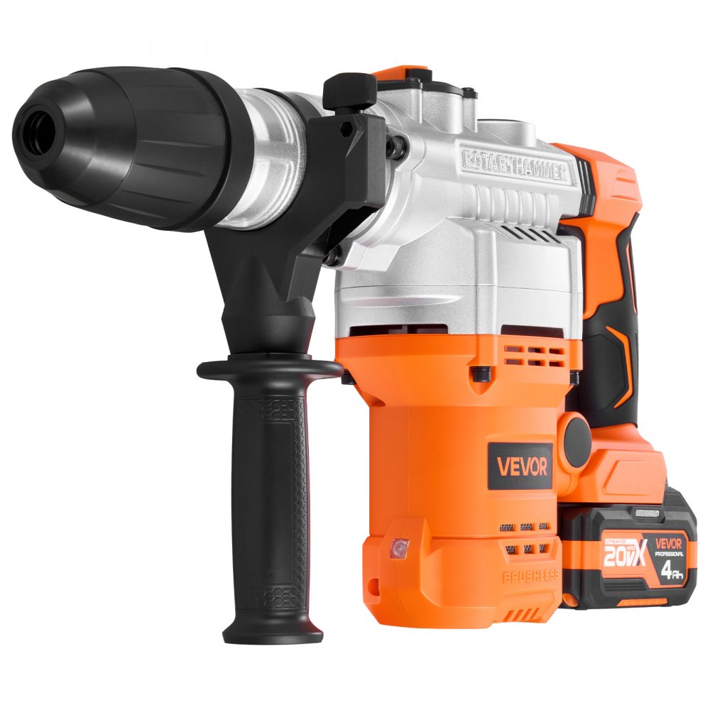 VEVOR Rotary Hammer Drill, 1-9/16 in SDS-Max Cordless, Heavy Duty 20V ...
