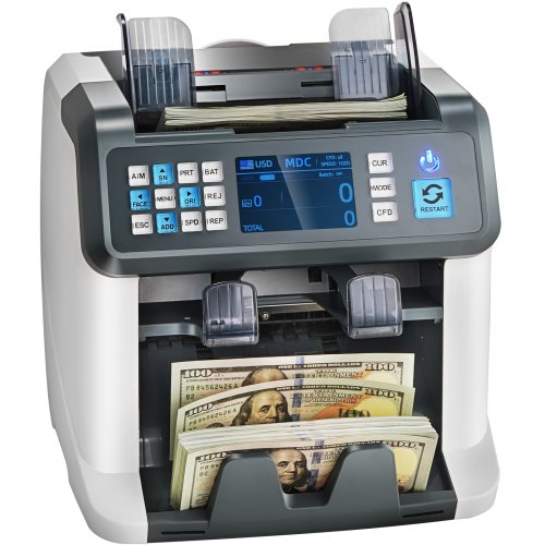 VEVOR Money Counter Machine, Bill Counter with Mixed Denomination, 2CIS ...