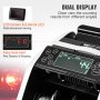 VEVOR Money Counter Machine, Bill Counter with UV, MG, IR and DD Counterfeit Detection, USD & EUR Cash Counting Machine with Add and Batch Modes, Large LCD & External Display, Not applicable to Canadian dollars
