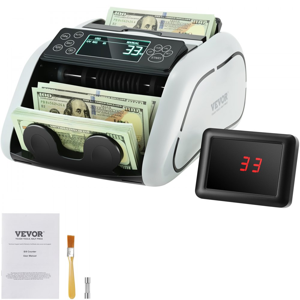 VEVOR Money Counter Machine Bill Counter with UV MG IR DD Counterfeit ...