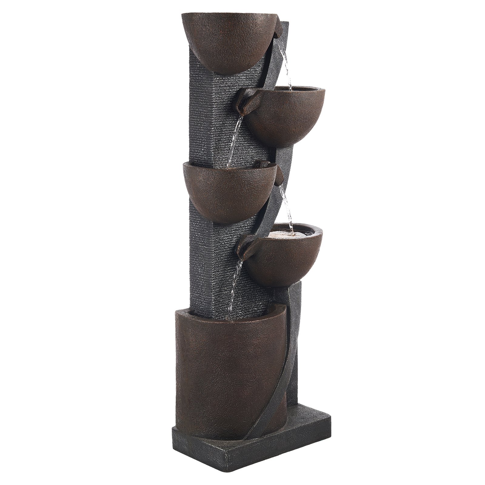VEVOR Cascading Water Fountain – 5-Tier, 49.61 in Height