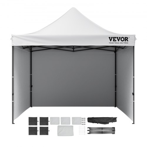 VEVOR 10x10 FT Pop up Canopy with Removable Sidewalls, Instant Canopies ...