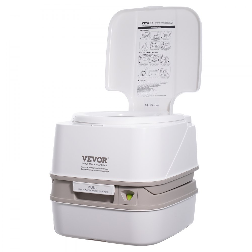 VEVOR Portable Toilet for Camping, Porta Potty with 3.2 Gal Waste Tank ...